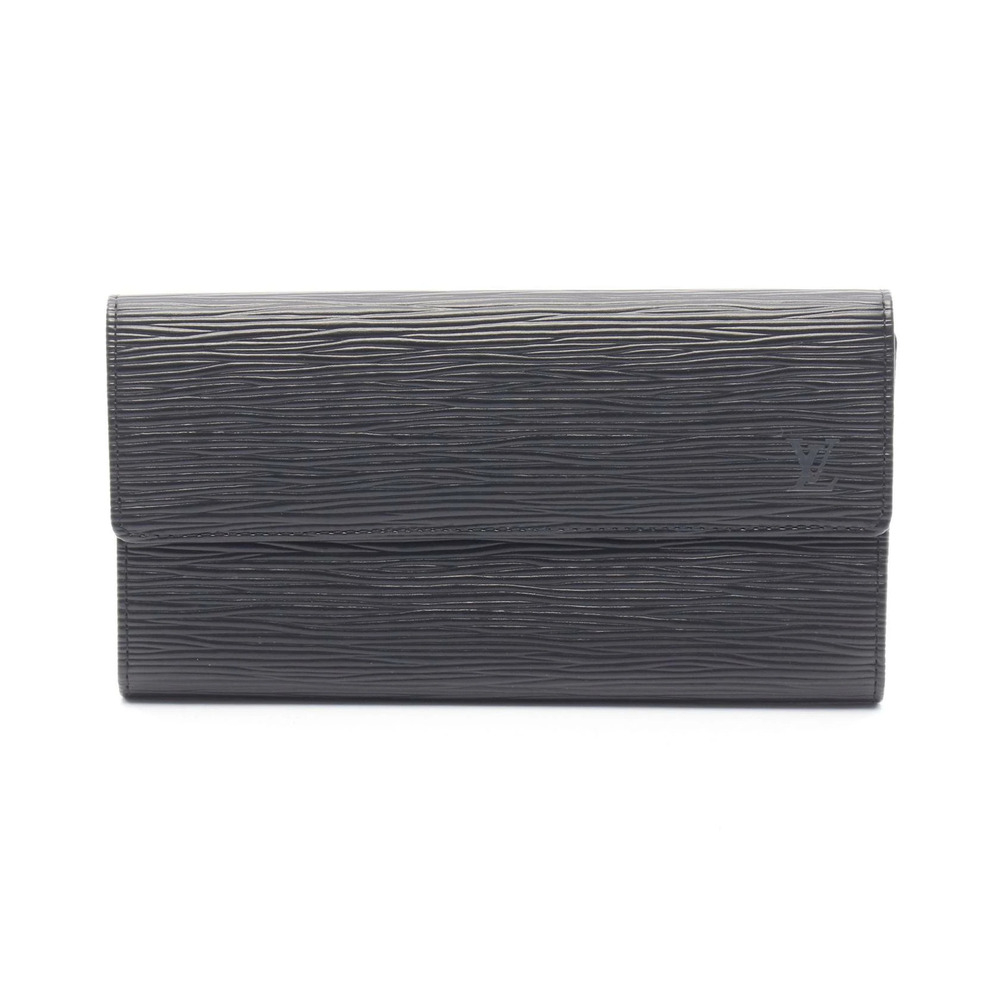 Louis Vuitton Pochette Coin Purse Credit Epi Wallet Leather Pouch Noir Black